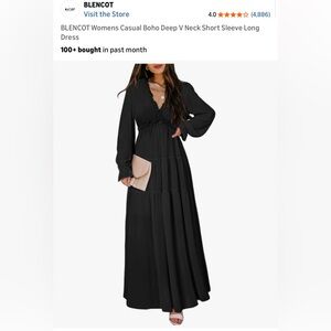 Chic Black Long Sleeve Dress